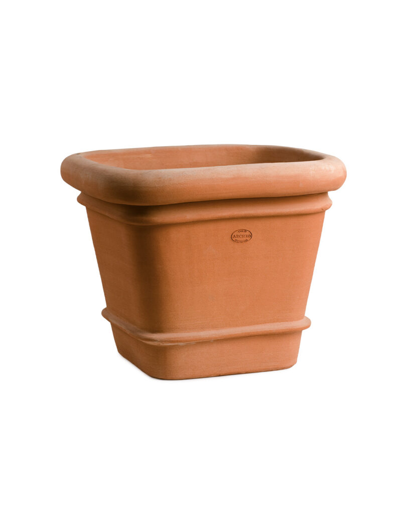 Vaso Quadrato Terracotta Cm 18x18x14 H